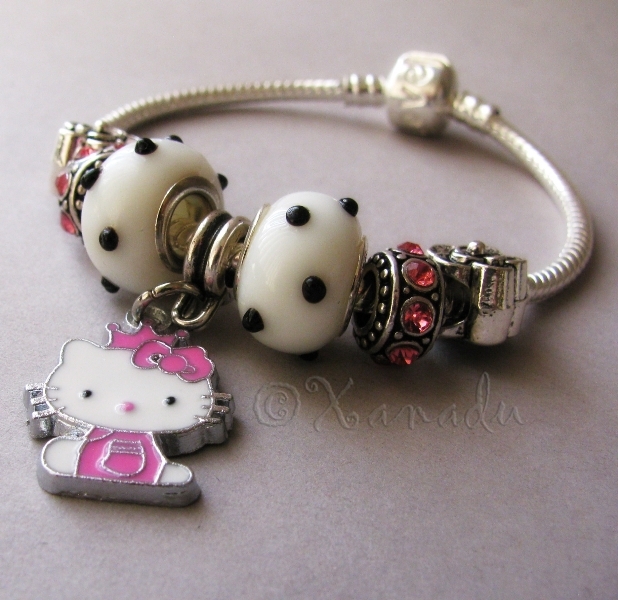 Pink Hello Kitty Princess European Charm Bracelet – Child, Small Sizes Available