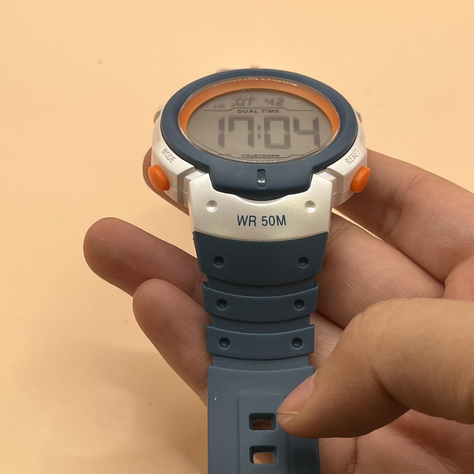 SKMEI Digital Sport Watch WR 50M Dual Time Countdown Blue 2304 Silicone