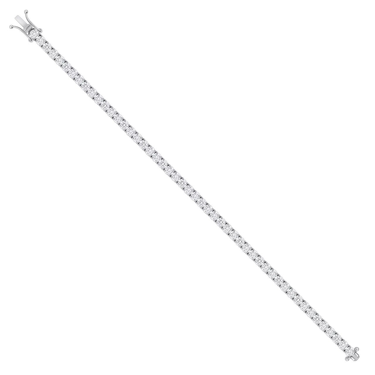 9 CT Round Brilliant Cut Moissanite Classic Tennis Bracelet in 18K Gold vermeil