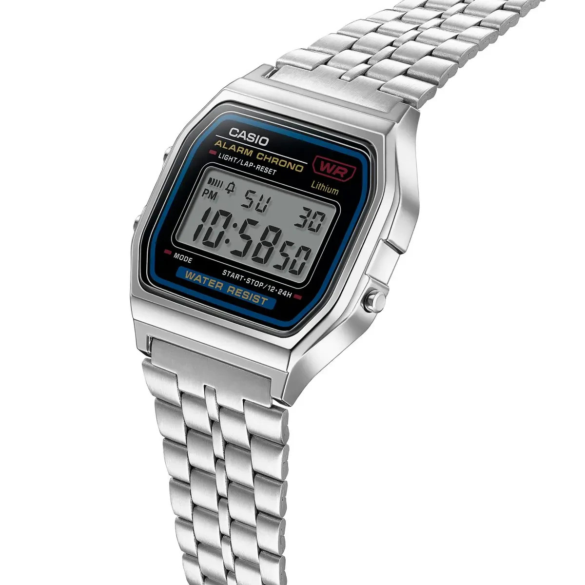 Casio A159W -Digital Watch Stainless Steel Classic Retro Unisex NEW Alarm Chrono