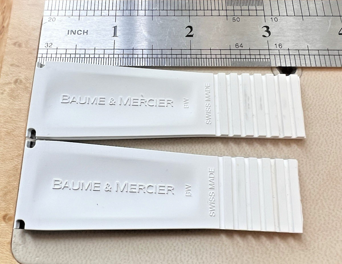 Baume Mercier Watch Rubber Strap Riviera 42mm 25mm x 19mm UNUSED White SWISS MAD