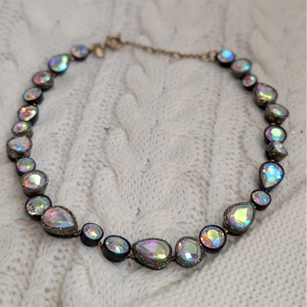 J.Crew Brulee Iridescent Sea Glass Necklace