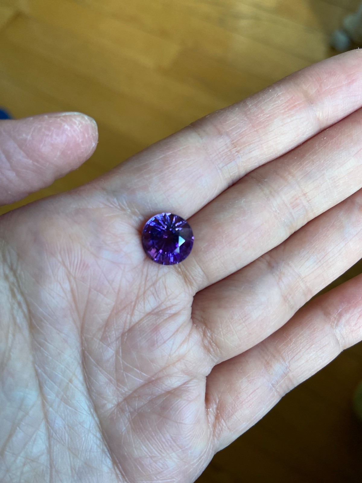 10.2 MM Natural Violet Purple-Ish Amethyst Fancy Faceted Loose Gem