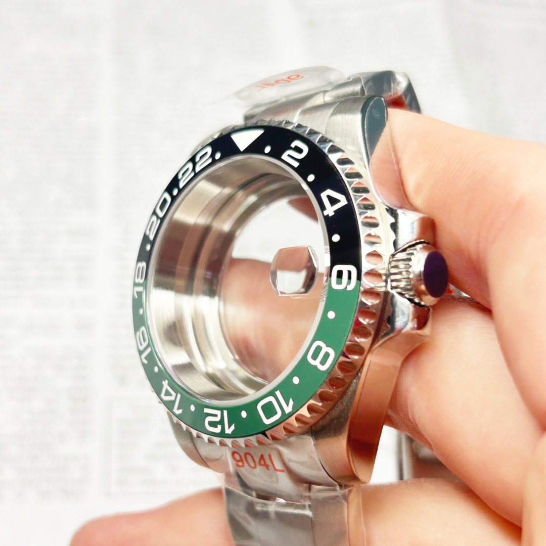 40mm Brushed Case Sprite GMT Bezel 20ATM Watch Sub Mod For Nh35 Nh36 Nh34 Mvment