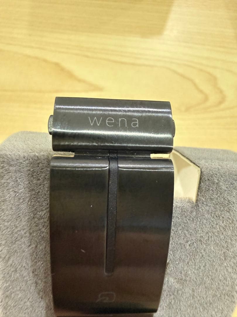 Sony Wena Beams Quartz Watch Silver Dial Black Band 目立たない傷中古