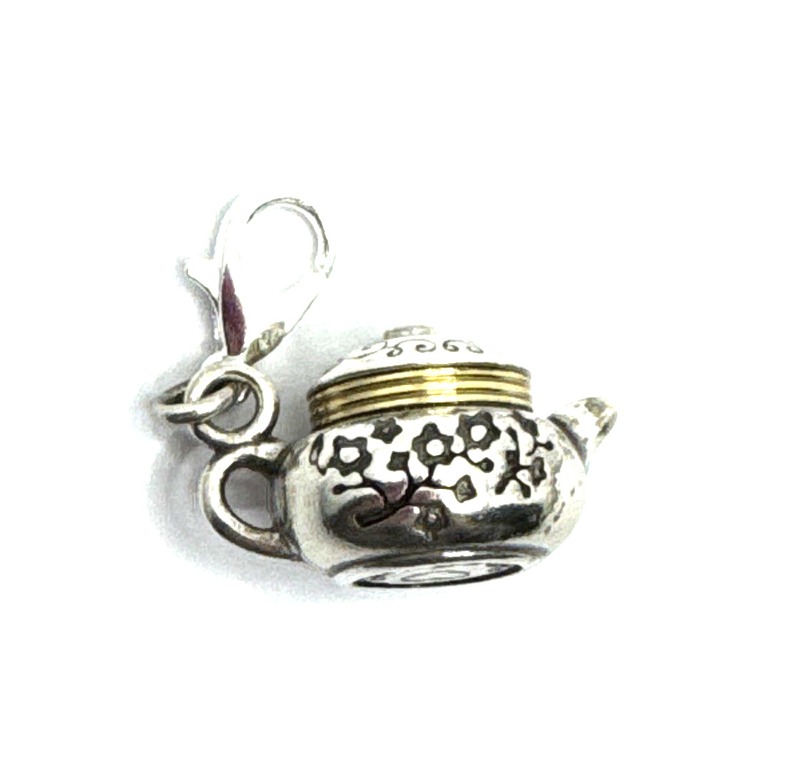 Brighton China Tales Teatime Tradition Cafe Chinese Food Silver Snap Charm