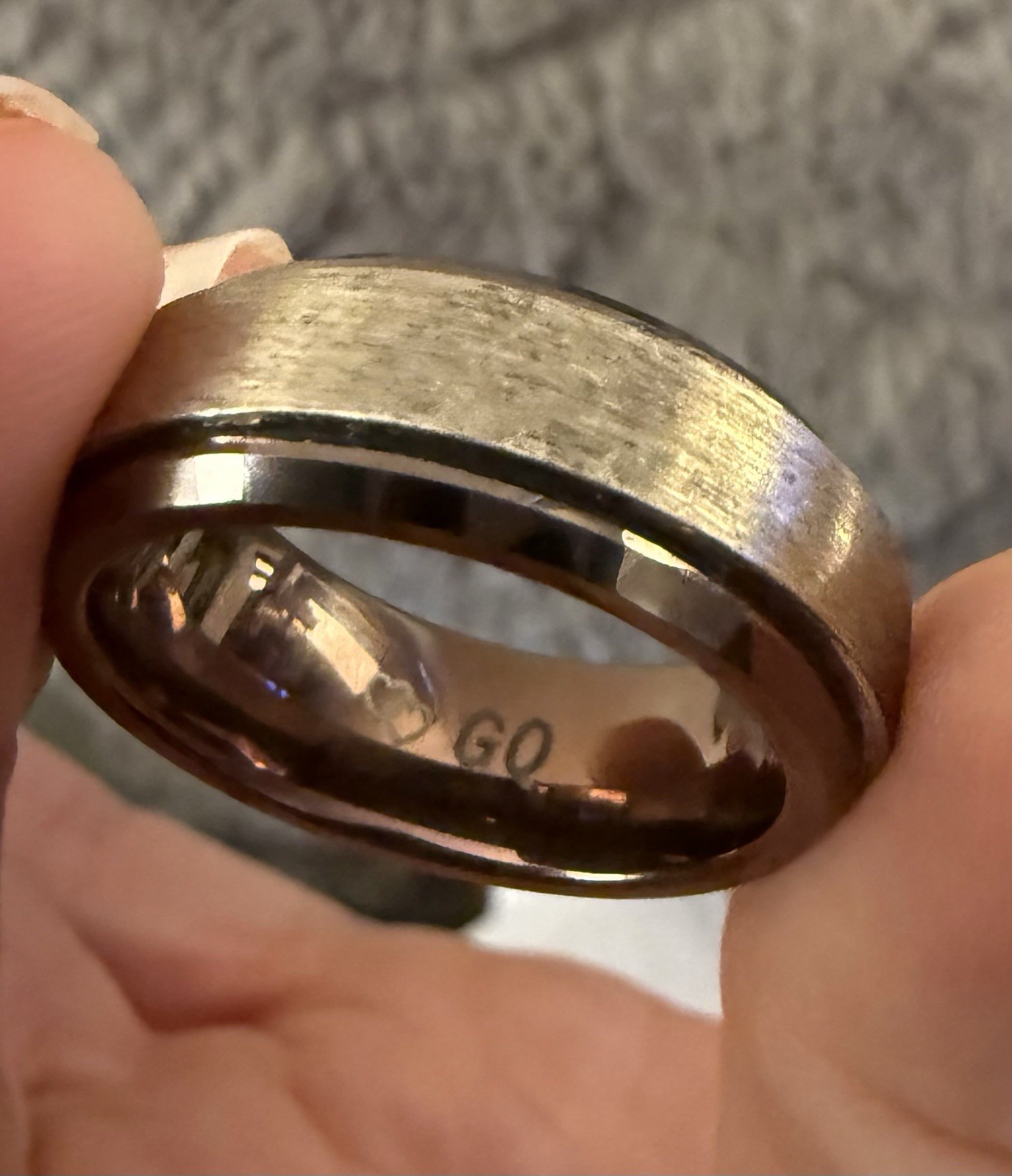 Men’s Triton 8mm Tungsten Diamond Ring Satin Finish Espresso Size 9.5