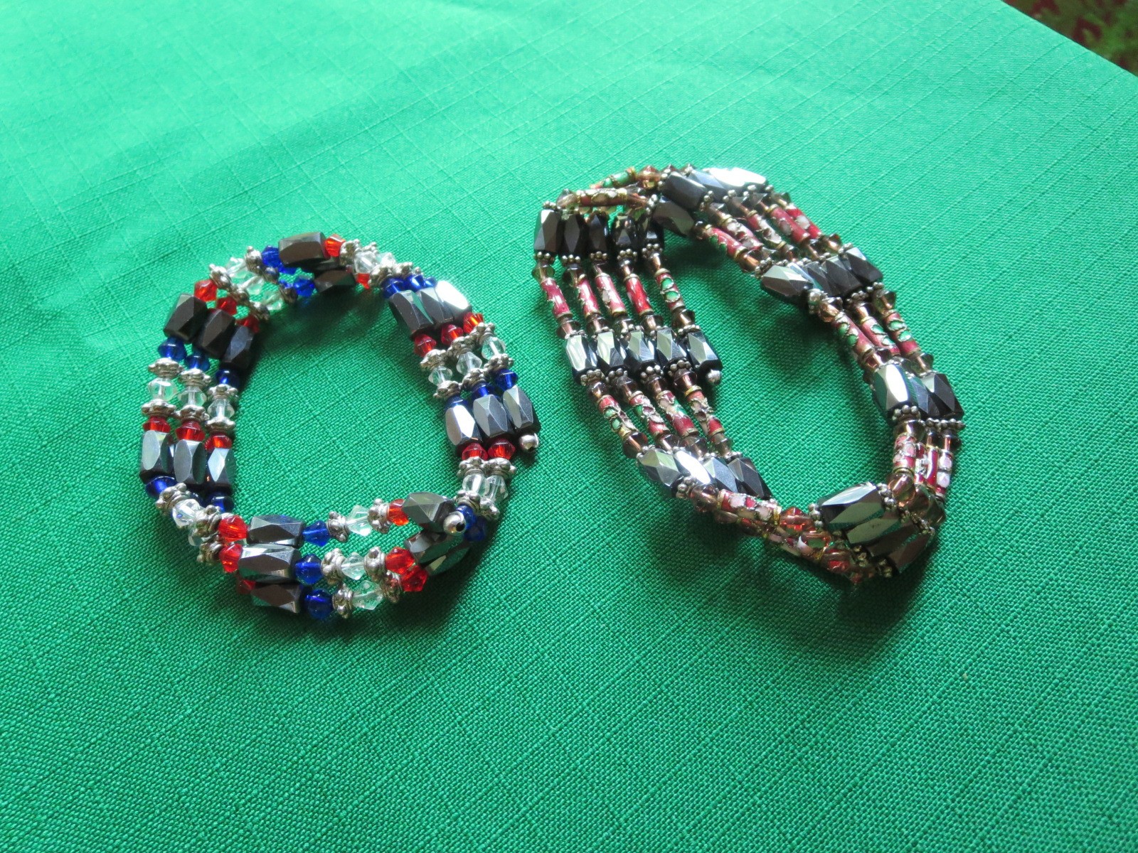 Magnetized Hematite Bead Necklaces 36″ & 20″ Multicolor Arthritis Pain Ttherapy