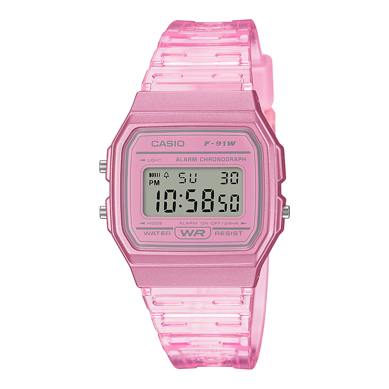 Casio Ladies Classic Digital Pink Quartz Watch – F-91WS-4HDF NEW