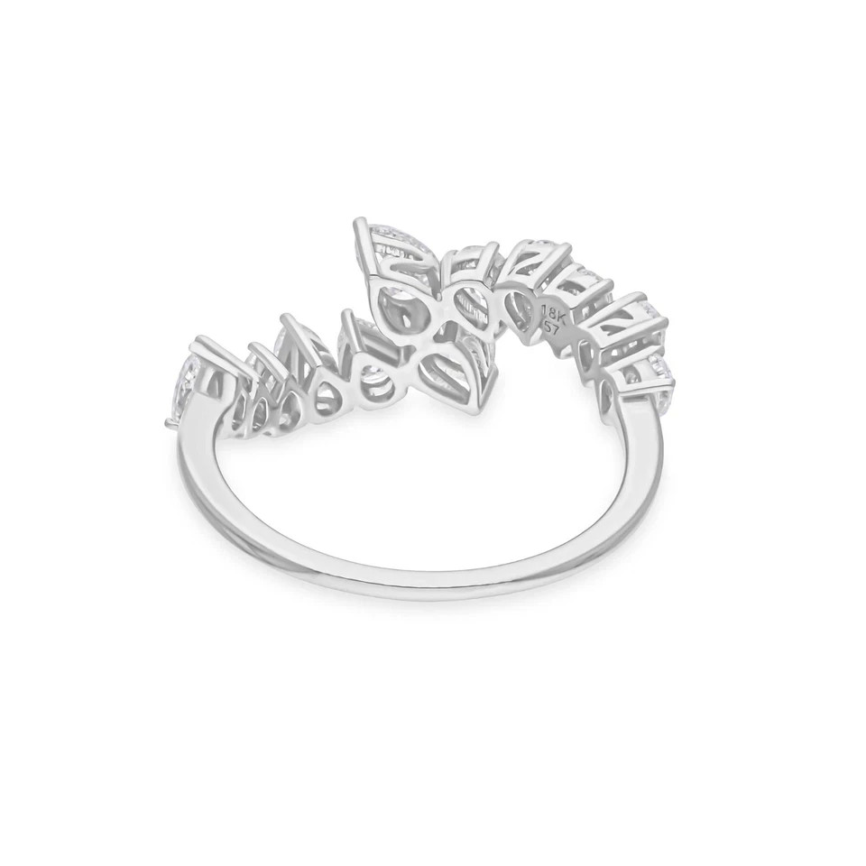 925 Silver moissinite fancy cut ring, for regular and party use.