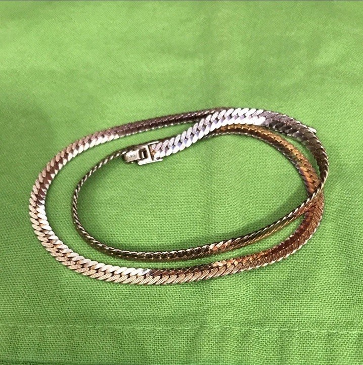 Solid Gold Filled Chain Necklace 35.2 Grams.