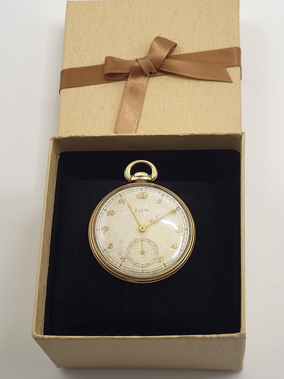 44MM Vintage 1948 Elgin 546 Dura Power Pocket Watch 15 Jewels 10K GF Working
