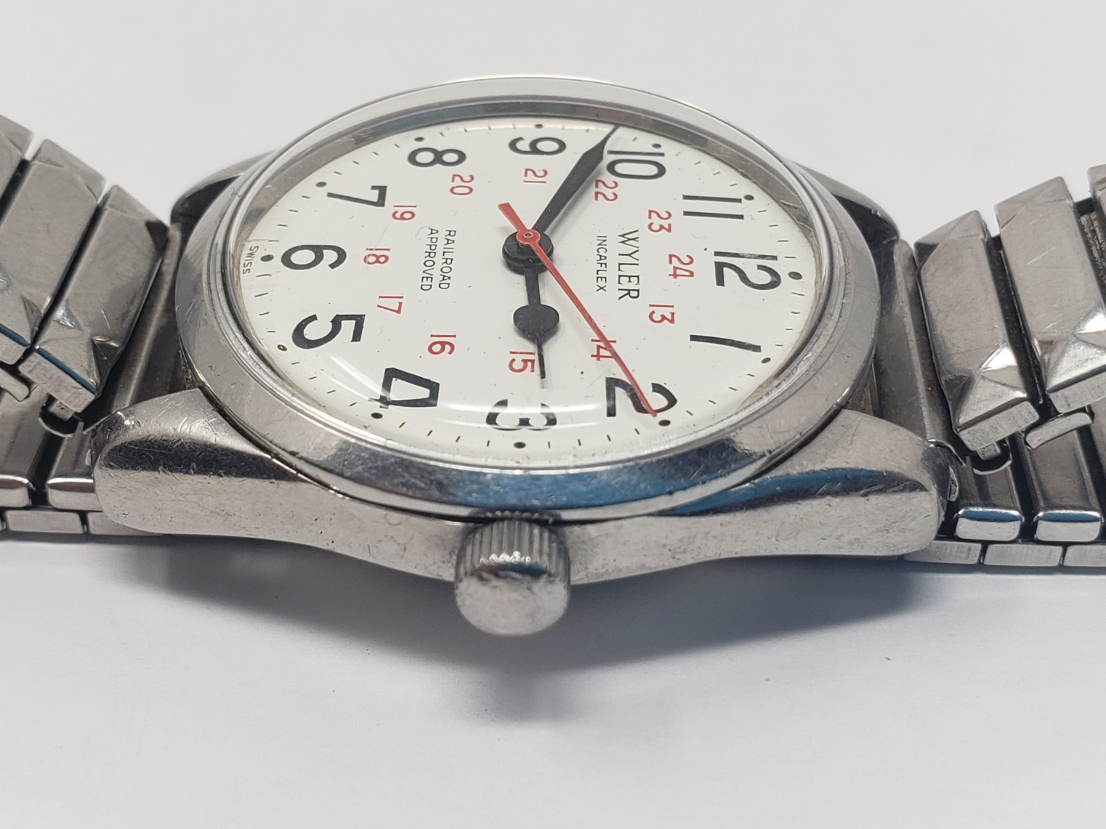 Wyler Railroad Approved Incaflex Manual Wind Hacking Vintage Watch