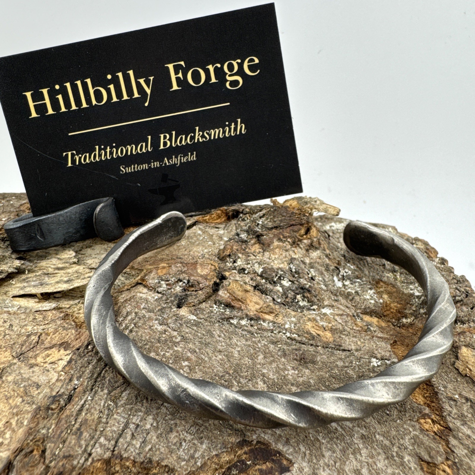 Oath ring XXL Hand forged Stainless Steel Cuff Bracelet Unisex Free UK Postage