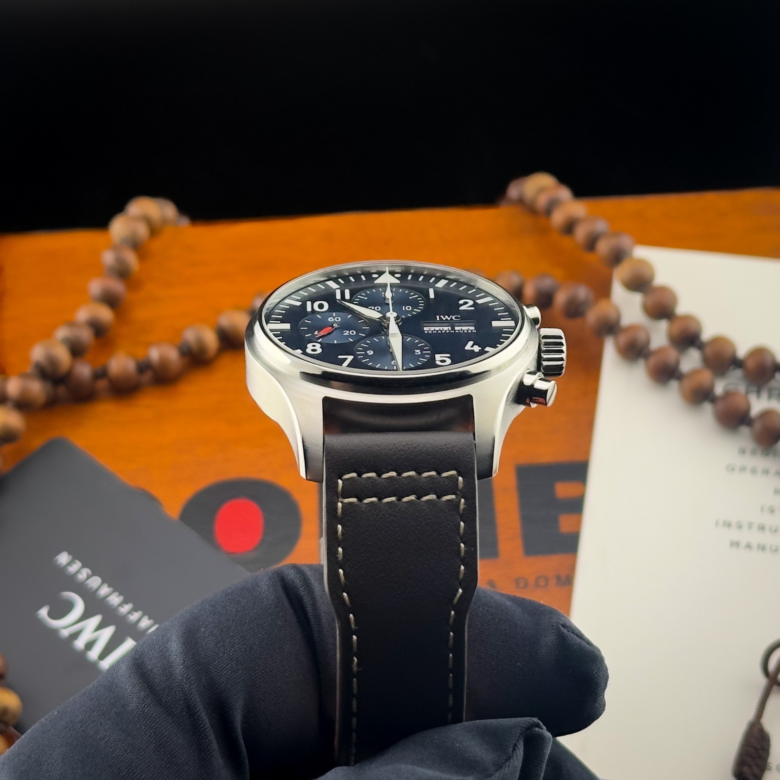 IWC Pilot Chronograph Petit Prince 43mm IW377714 Steel Blue Dial Full Set 2021