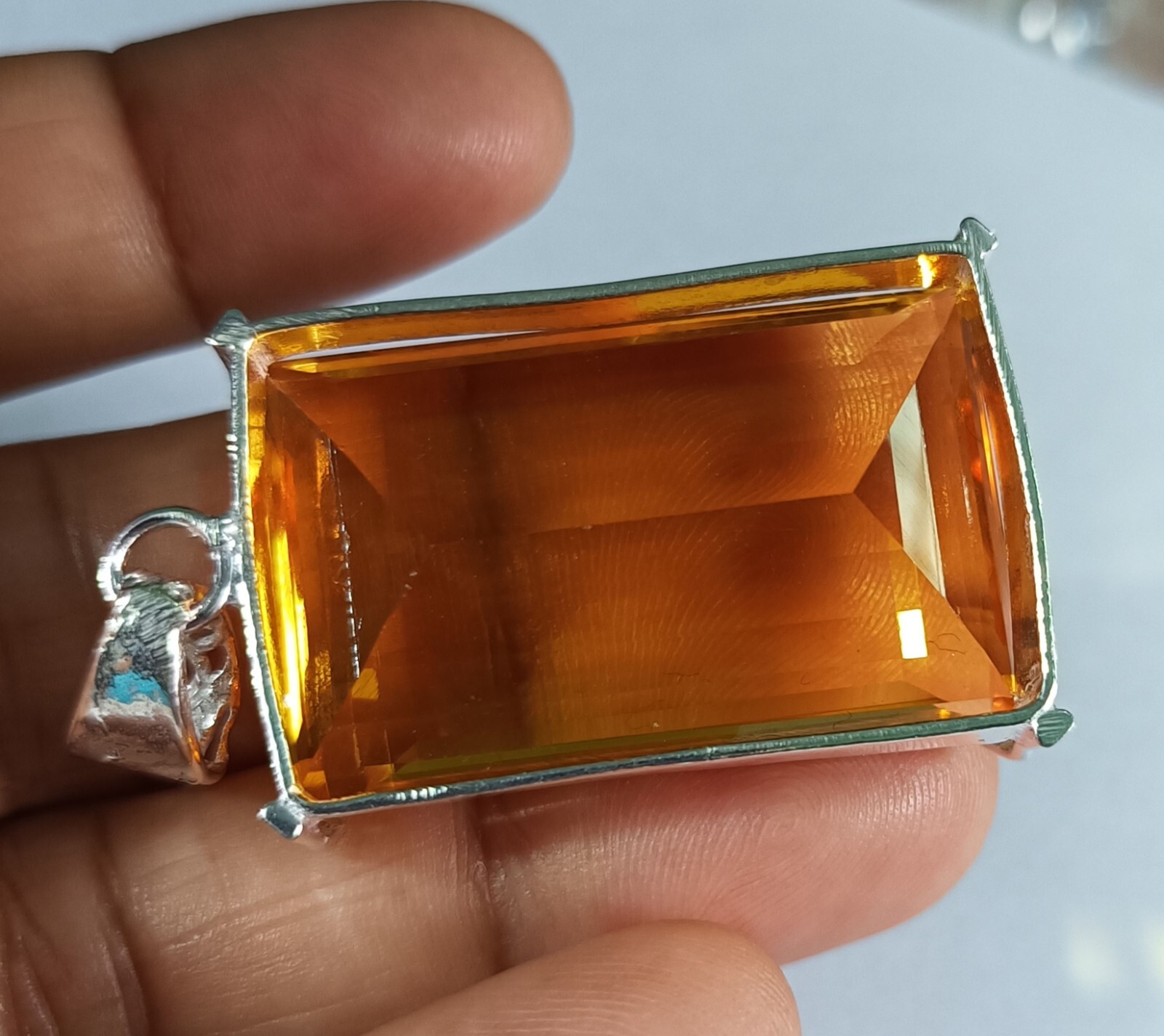 Certified Natural 100 Ct Brazilian Emerald Yellow Topaz Pendant Loose Gemstone