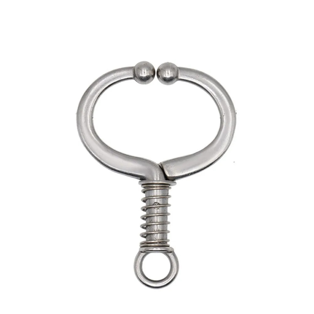 Stainless Steel Cattle Nose Ring anti Rust Spring-Loaded Bull Nose Clamp Reusabl