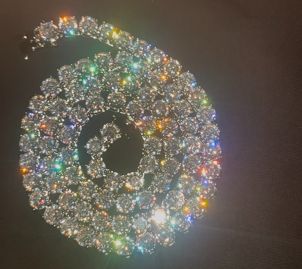 Colored Zirconia Tennis Necklaces ICED OUT Jewelry