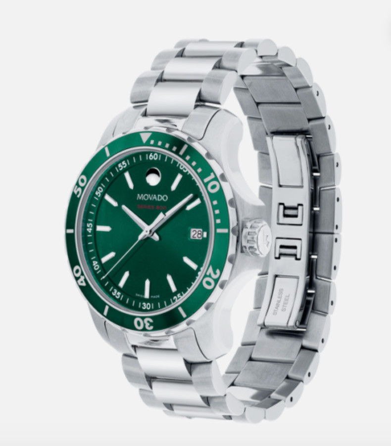 MOVADO Series 800 Green Dial Green Bezel 40mm Men’s Quartz Watch Model: #2600136