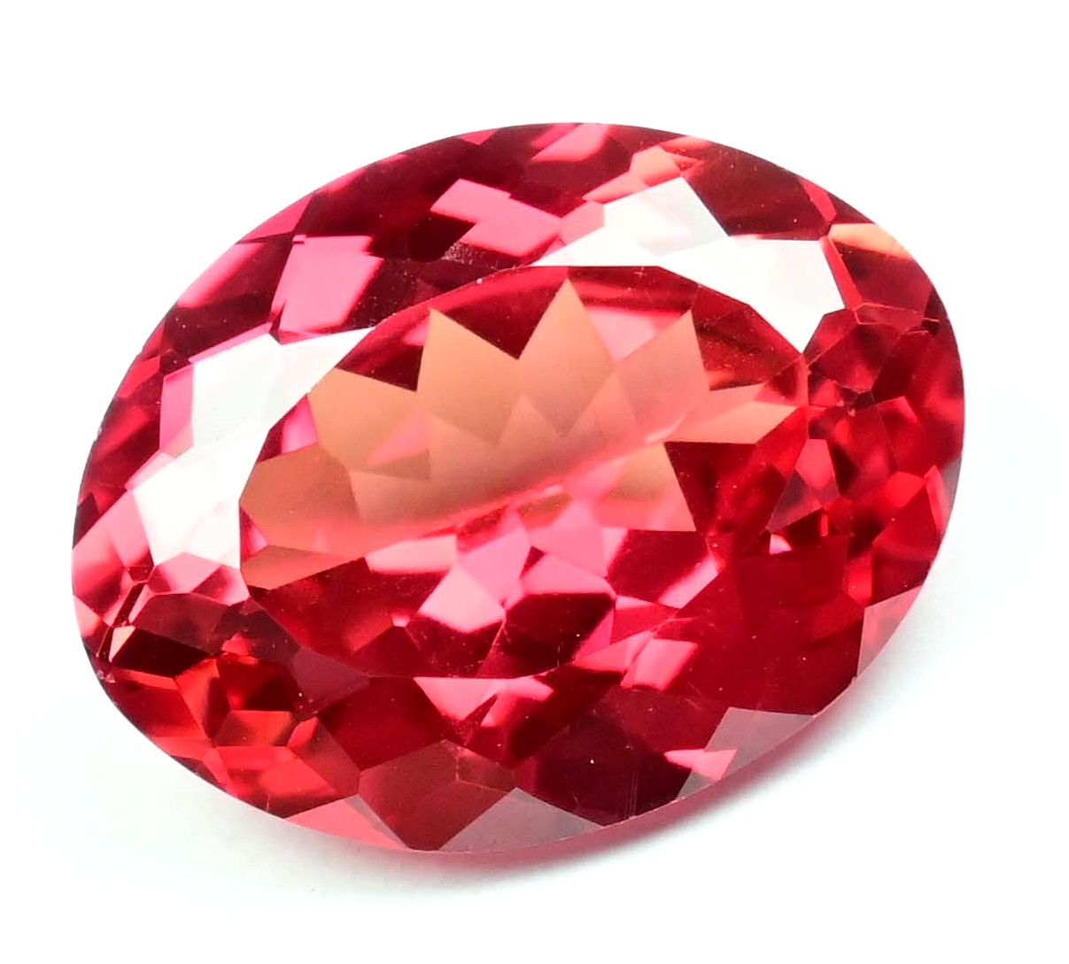 Stunning Natural Padparadscha Sapphire 17.80 Ct Oval Cut Certified Gemstone
