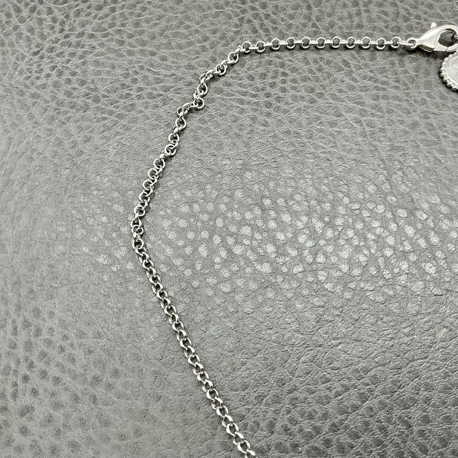 Jessica Simpson Silver Tone Mint Enamel Pave Crystal Station Beaded Womens 19″