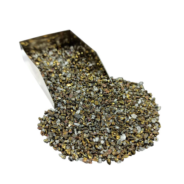 Chalcopyrite Crushed Gemstone 1-3mm for Mosaic Resin Projects