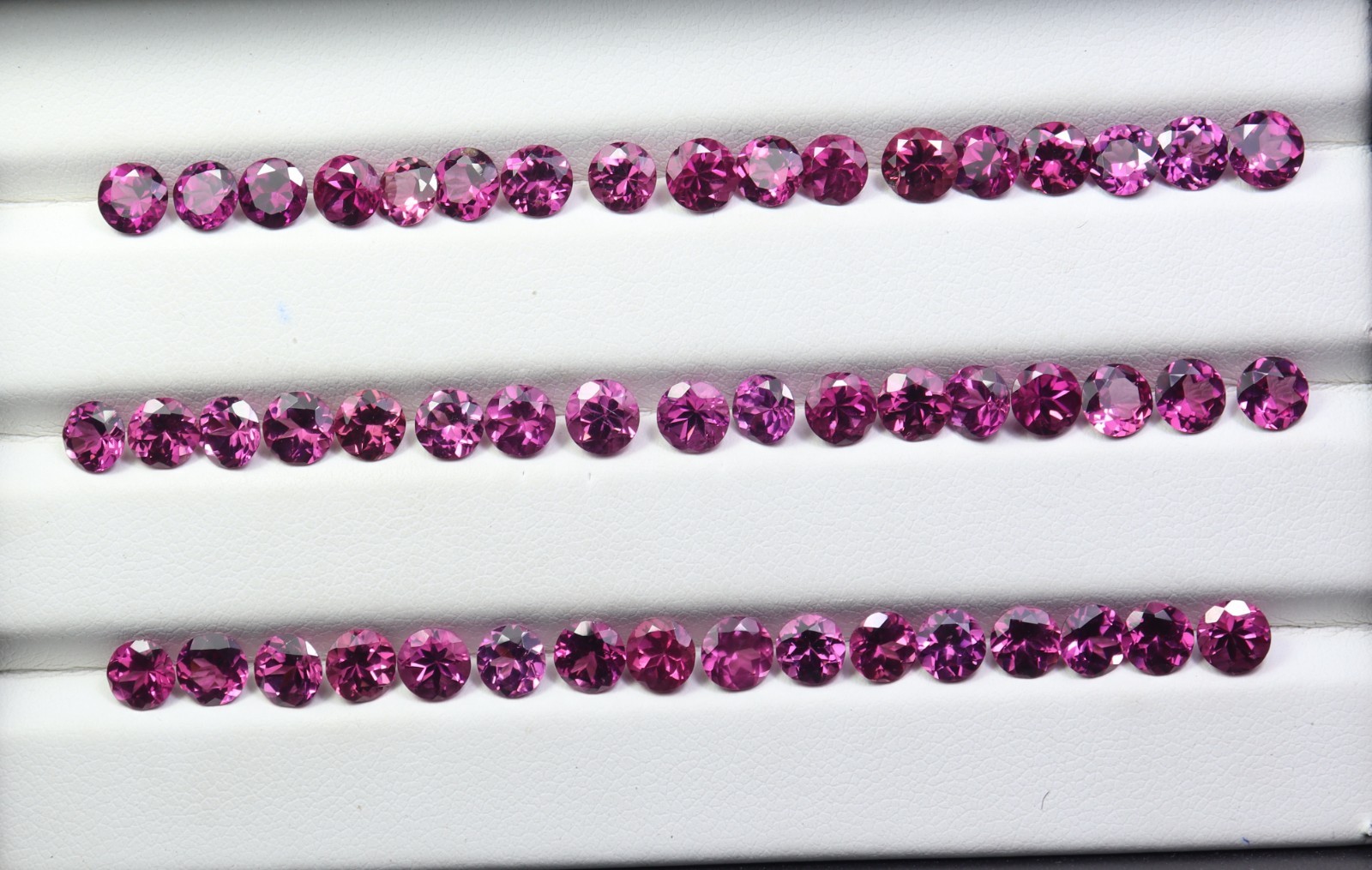 5 MM Real Purplish Pink Rhodolite Garnet Faceted Round Gemstone Wholesale Lot