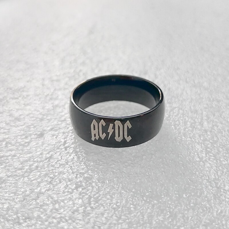 ACDC AC/DC croke park Black stainless steel ring US8# 9# 10# 11# 12#