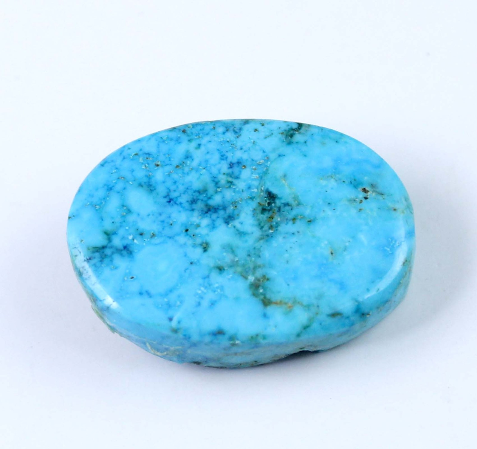 Natural 26.75 Ct Oval Arizona Blue Turquoise Gemstone Certified T22251 No Tariff