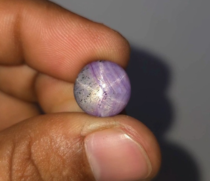 Natural Star Ruby Cabochon Translucent 6.65 ct Pink Oval loose gemstone
