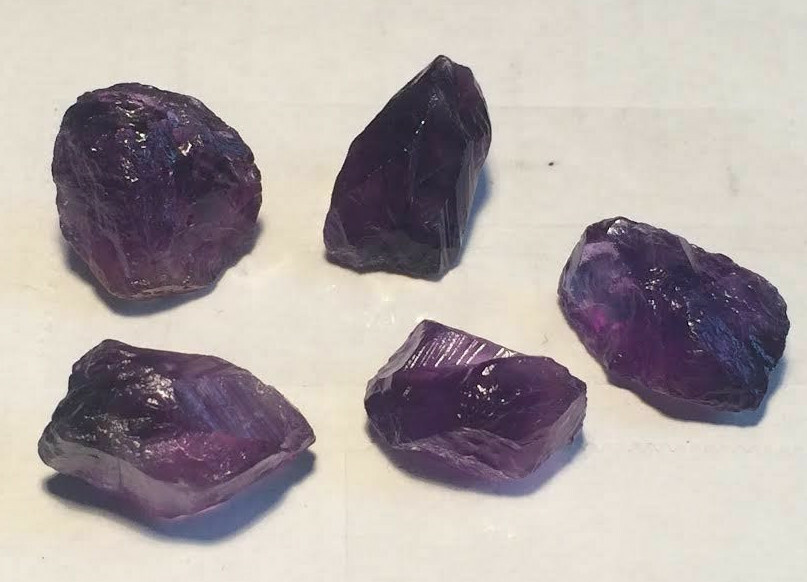 Amethyst Large Faceting Rough Earth Mined Gemtones Excellent Deep Colours