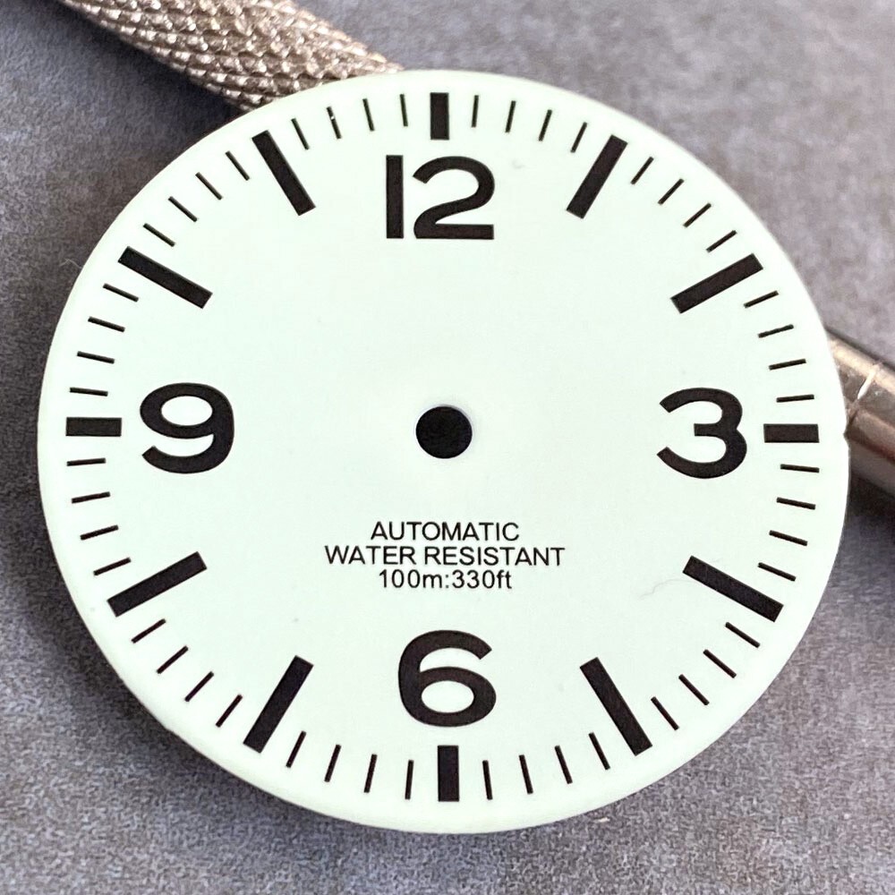 New 29mm Cream Yellow NH35 Watch Dial Face Fit NH35 NH36 NH38 Watch Accessories