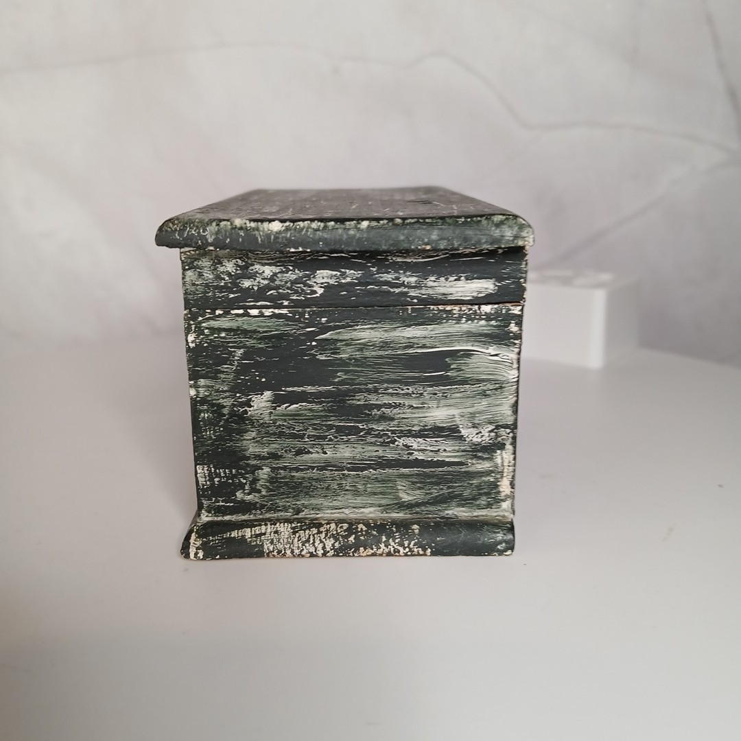 Mini Wooden Antique-Style Trinket Jewelry Storage Toys Box 3.75 In