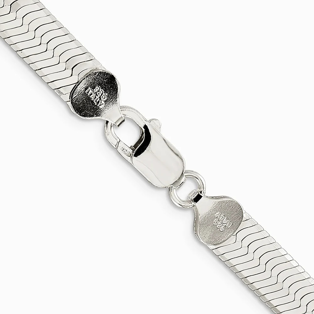 Sterling Silver 8mm Magic Herringbone Chain Necklace 18″-24″