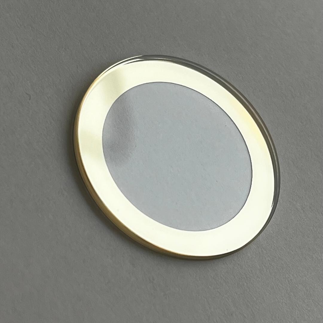MINERAL GLASS FIT MOVADO* BOLD WATCH CASE 01-3-34-6117 GOLD TRIM 24.95 X 1.29 MM