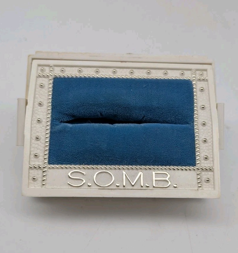 Vintage Celluloid S.O.M.B. Ring Box Treasure Chest Art Deco Wedding