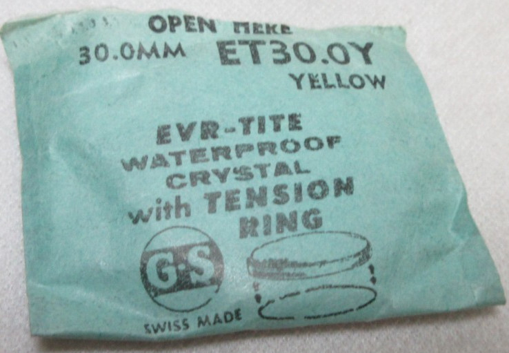 GS ROUND WATCH CRYSTAL ET30.0Y WATERPROOF EVR TITE WATCH REPLACEMENT PART #409