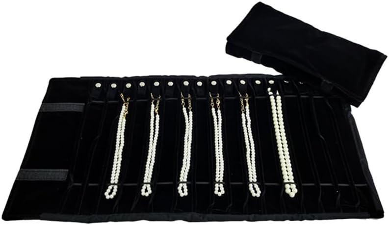 Jewelry Roll Untangled Secure Necklace Travel Storage Bag Displays Portable