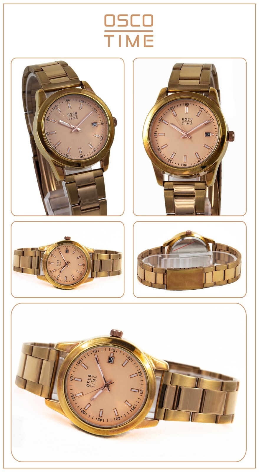 OSCO Women’s Watch Rose Gold Classic Elegant Stock 36mm