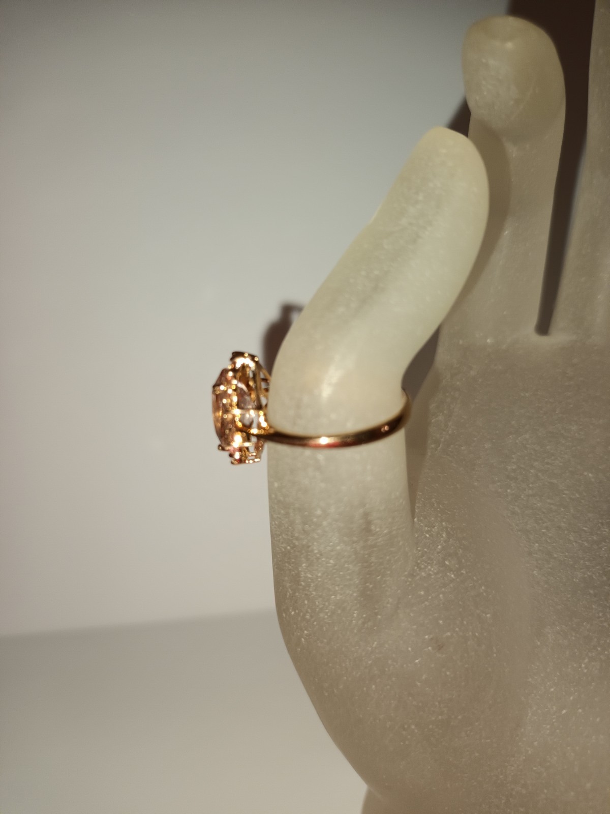 750 Rose Gold 18ct Ring 1 Large Morganite 18 Pink Tourmaline Entourage 17/54