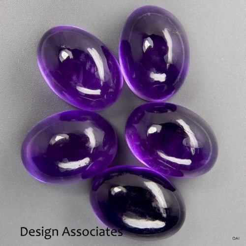 AFRICAN AMETHYST 5X3 MM OVAL CABOCHON 10 PC SET $2.29