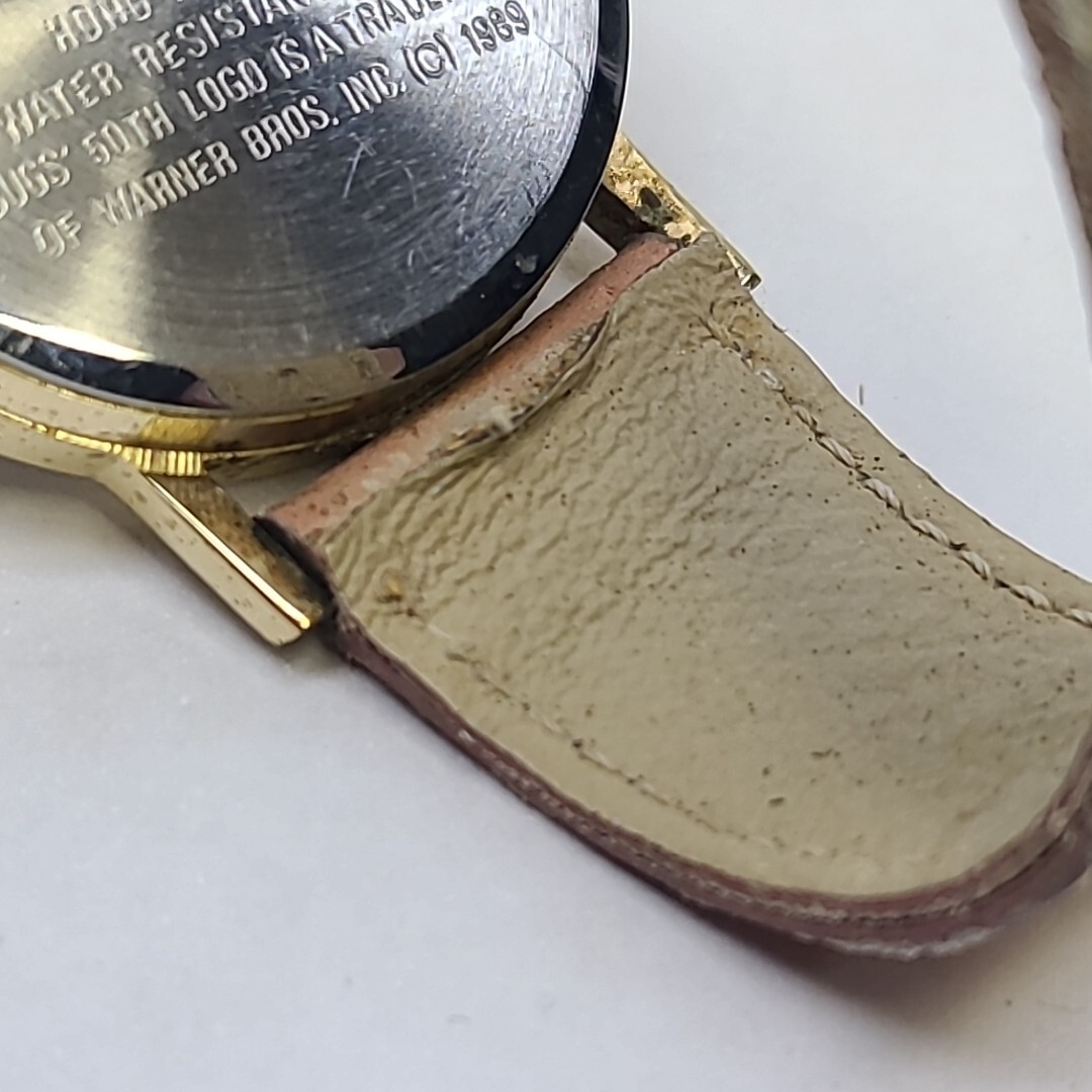 Armitron Bugs Bunny 50th Gold Diamond Quartz 1989 Watch For Parts Not Working
