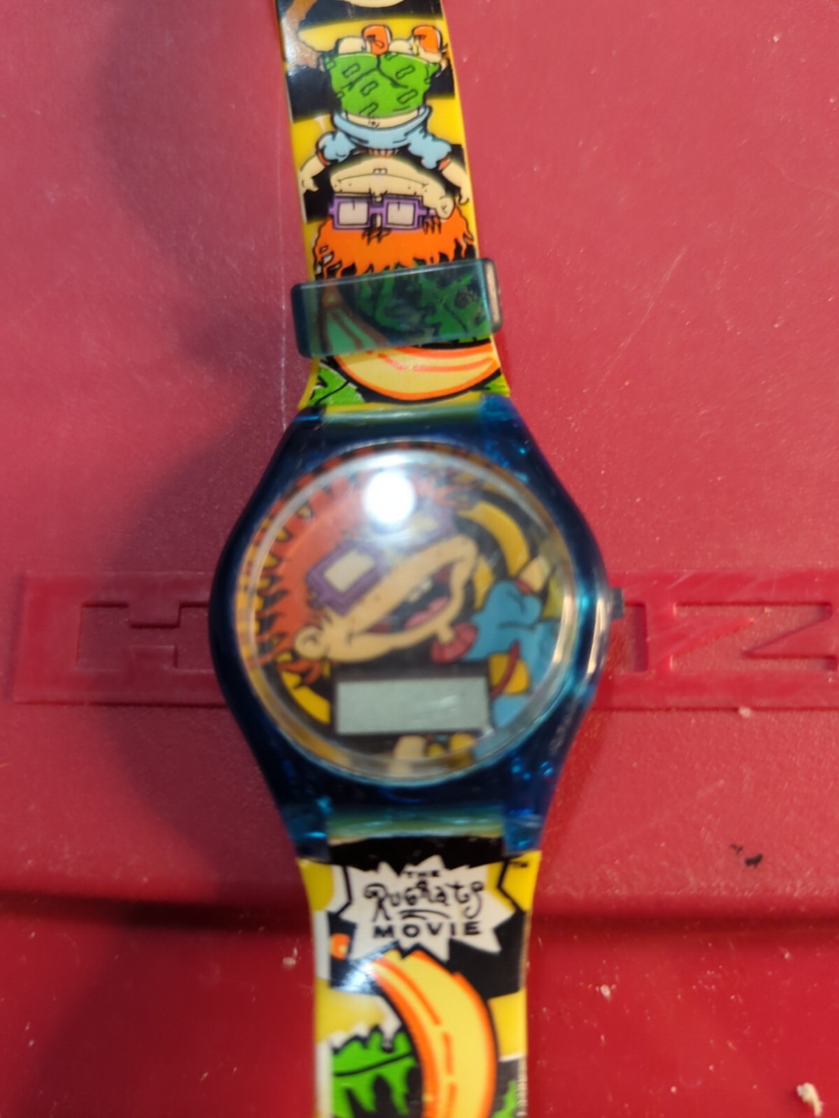 Nickelodeon Rugrats Digital Watch Unisex Kids Blue Rubber Band 90s Chucky
