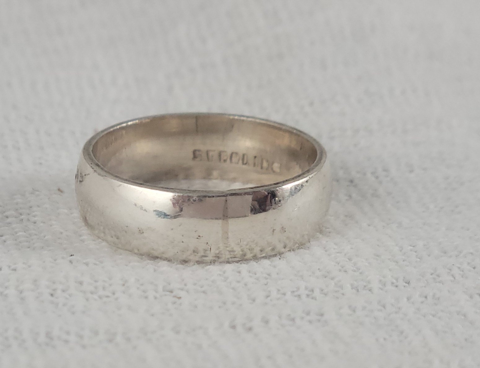 Vintage Solid Sterling 5.33mm wide Band Size 5.75 NICE!!