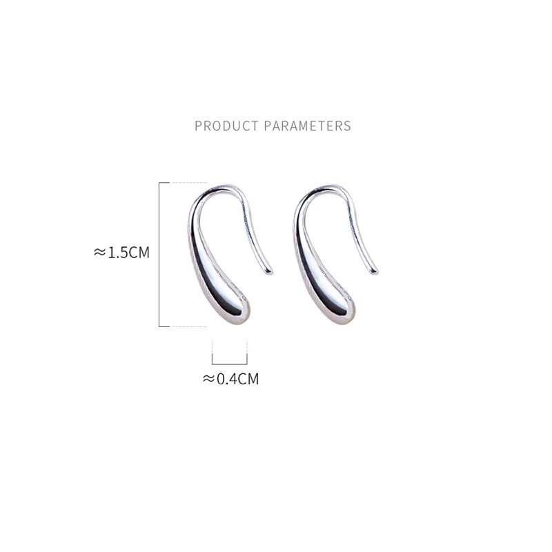 925 Sterling Silver Threader Drop Dangle Hook Earrings teardrop hanging