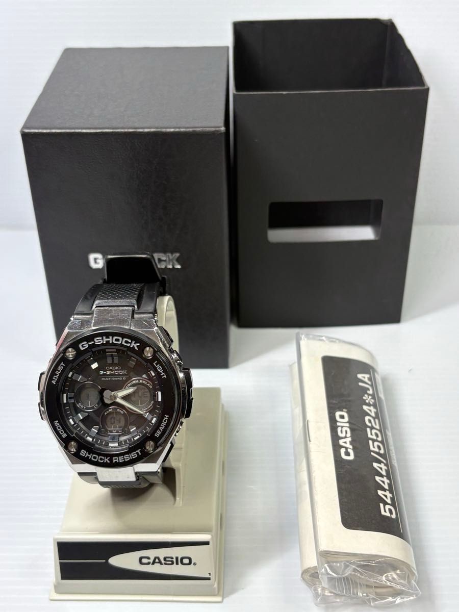 Condition With Manual Box CASIO G-Shock GST W300G 1AJF Resin Bezel Radio Solar