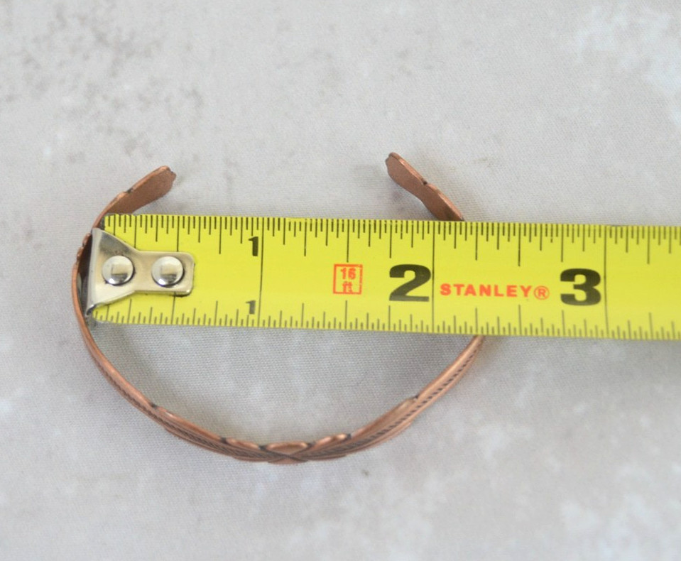 Southwestern Signed Copper Cuff Bracelet Vintage WM Wheeler Manufacturing