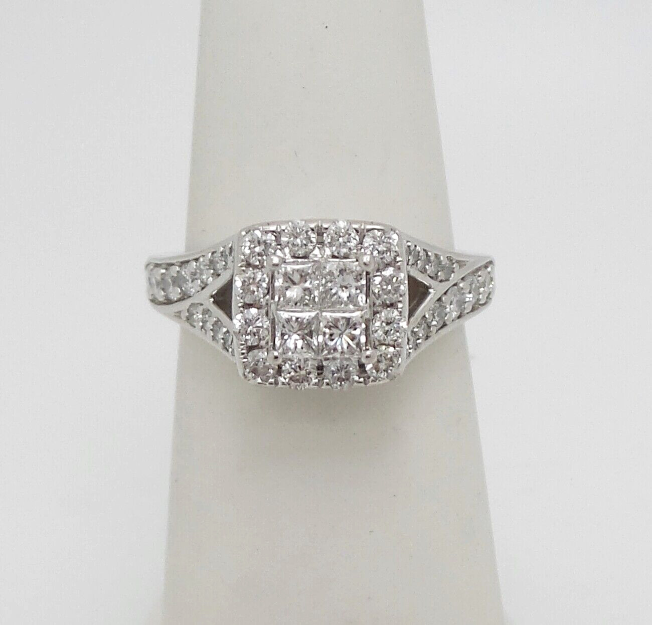 1CT Natural Diamond Anniversary Engagement Wedding Bridal Ring 14K White Gold