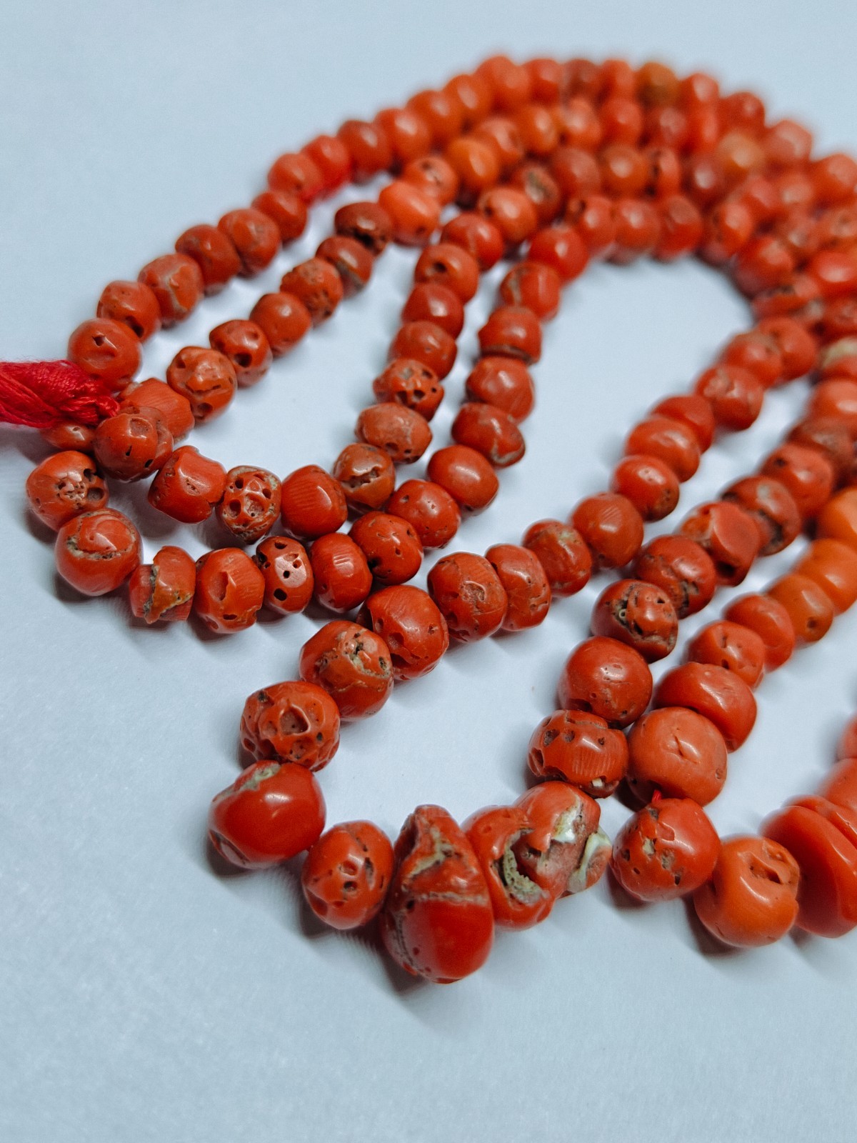 Natural Italian Red Coral Rondelle Beads Jewellery Making Gemstone One Strand.