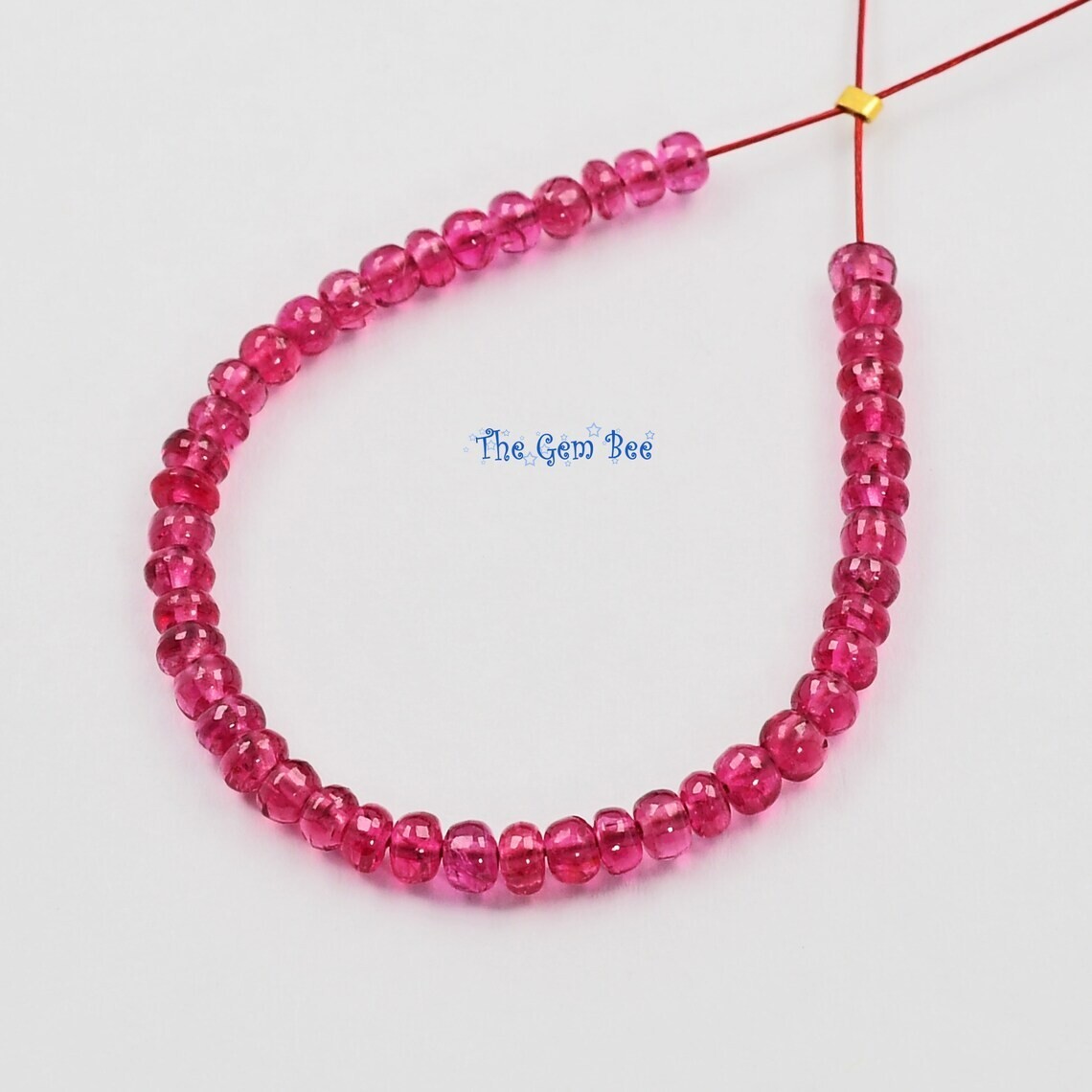 2.5mm No heat Neon Hot Pink Burmese Jedi Spinel Smooth Rondelle Beads 3 inch
